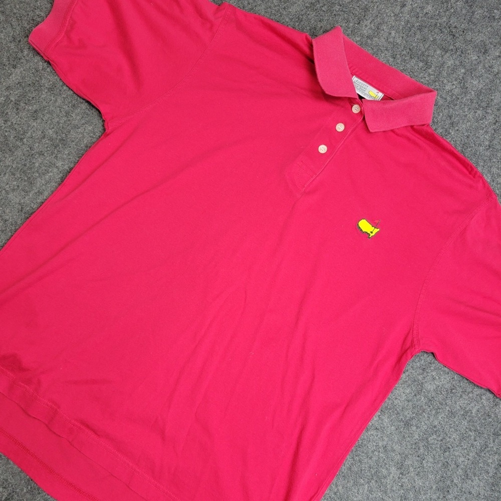 Augusta National Golf Polo Mens Medium Red Slazenger Cotton Fairway PGA Birdie